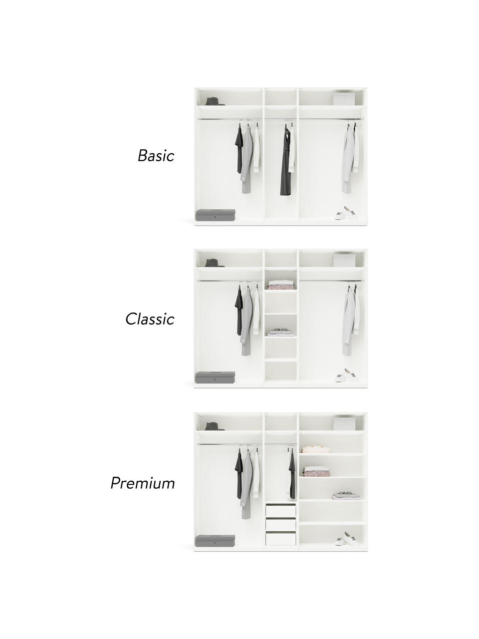 Modularer Drehtürenschrank Charlotte, 250 cm Breite, mehrere Varianten, Korpus: Spanplatte, FSC-zertifizi, Beige, Premium Interior, B 250 x H 236 cm