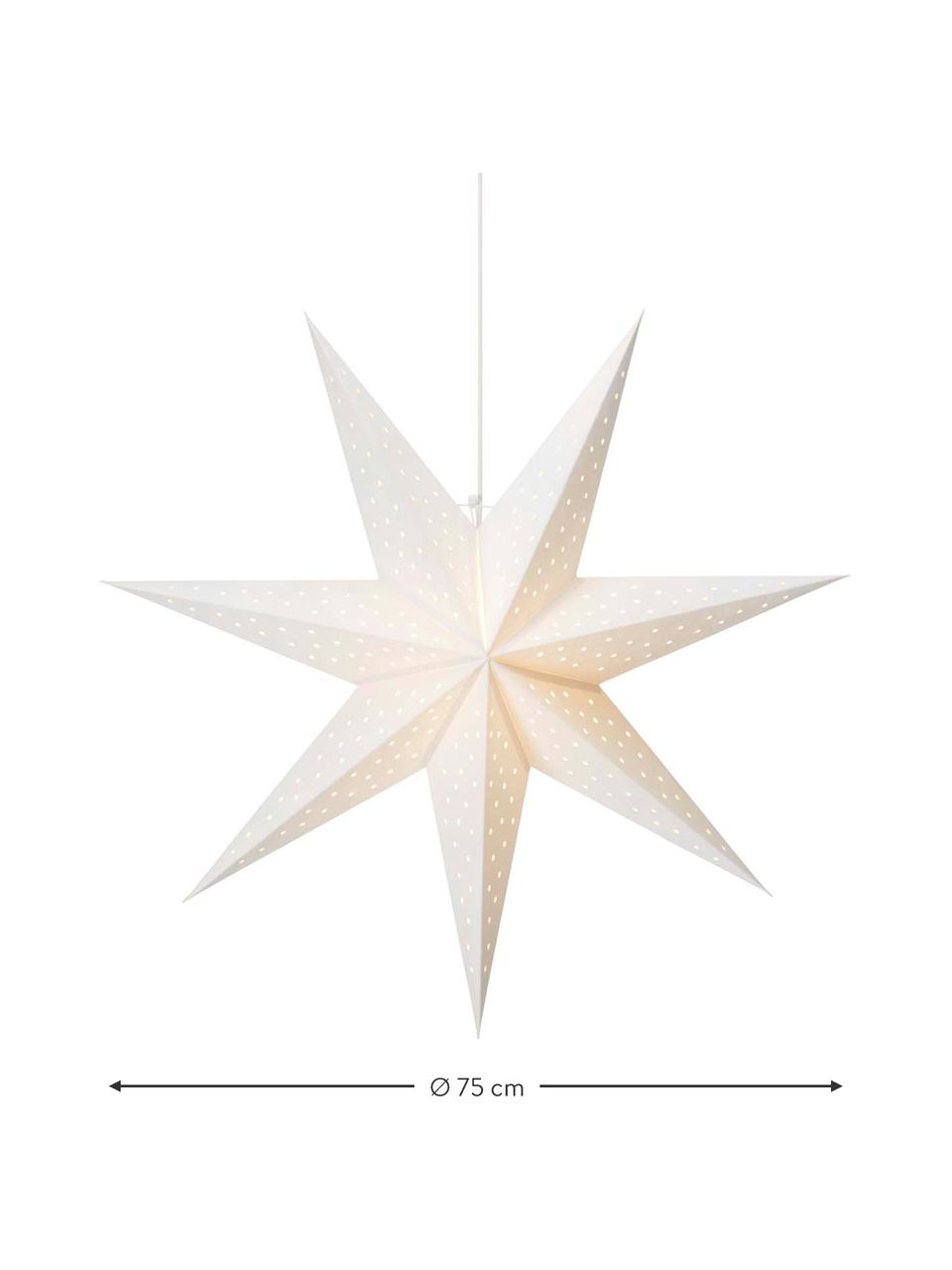Vánoční hvězda Clara, Bílá, Ø 75 cm