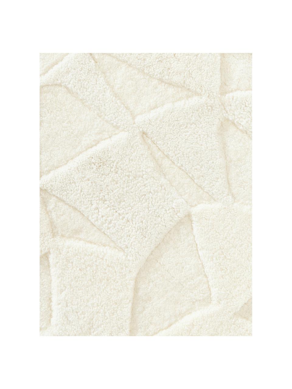 Okrúhly vlnený koberec Rory, Krémovobiela, Ø 120 cm (veľkosť S)