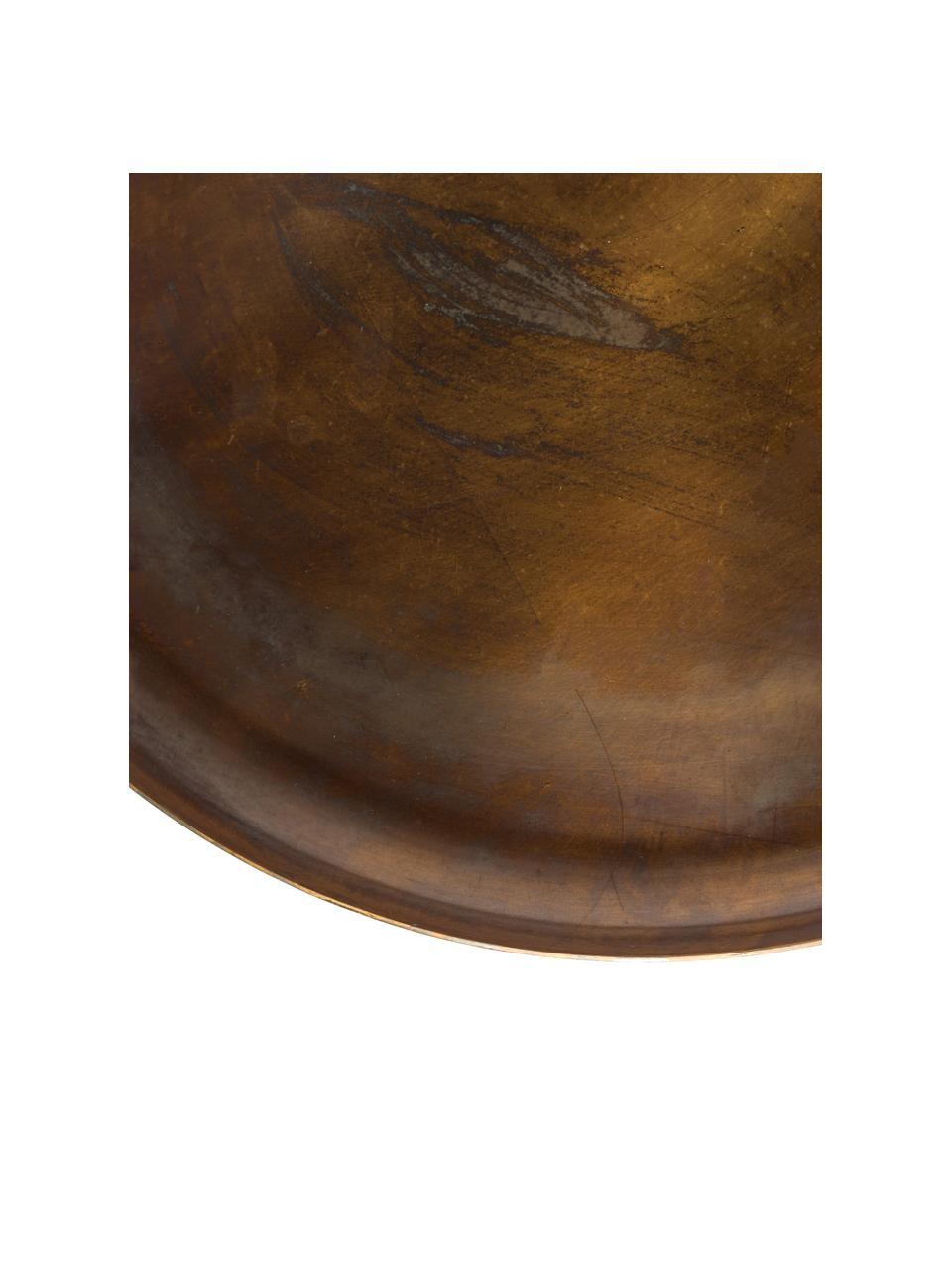 Ronde bijzettafel Frost van metaal, Goudkleurig, koperkleurig, Ø 39 x H 45 cm