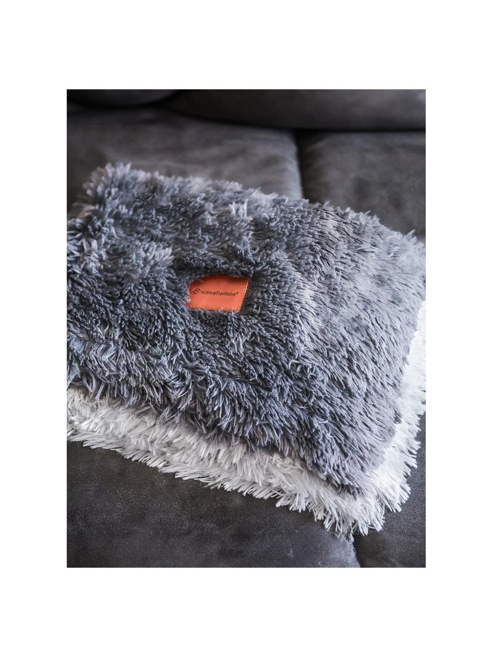 Coperta per animali domestici in teddy Fluffy, varie misure, Teddy (100% poliestere), Grigio-blu, Larg. 60 x Lung. 85 cm