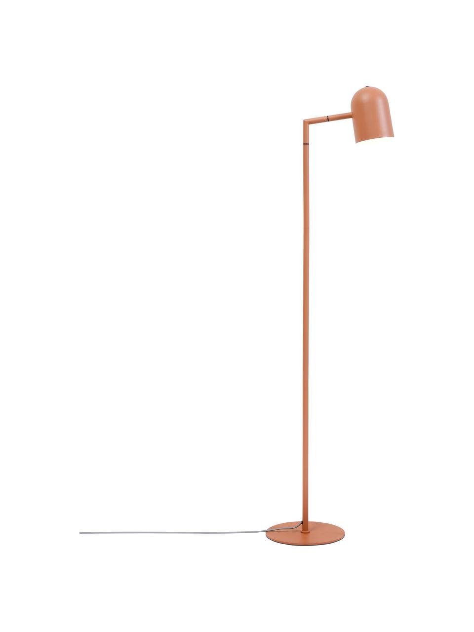 Leeslamp Marseille in terracottakleur, Lampenkap: gecoat metaal, Lampvoet: gecoat metaal, Terracottakleurig, crèmewit, 40 x 141 cm