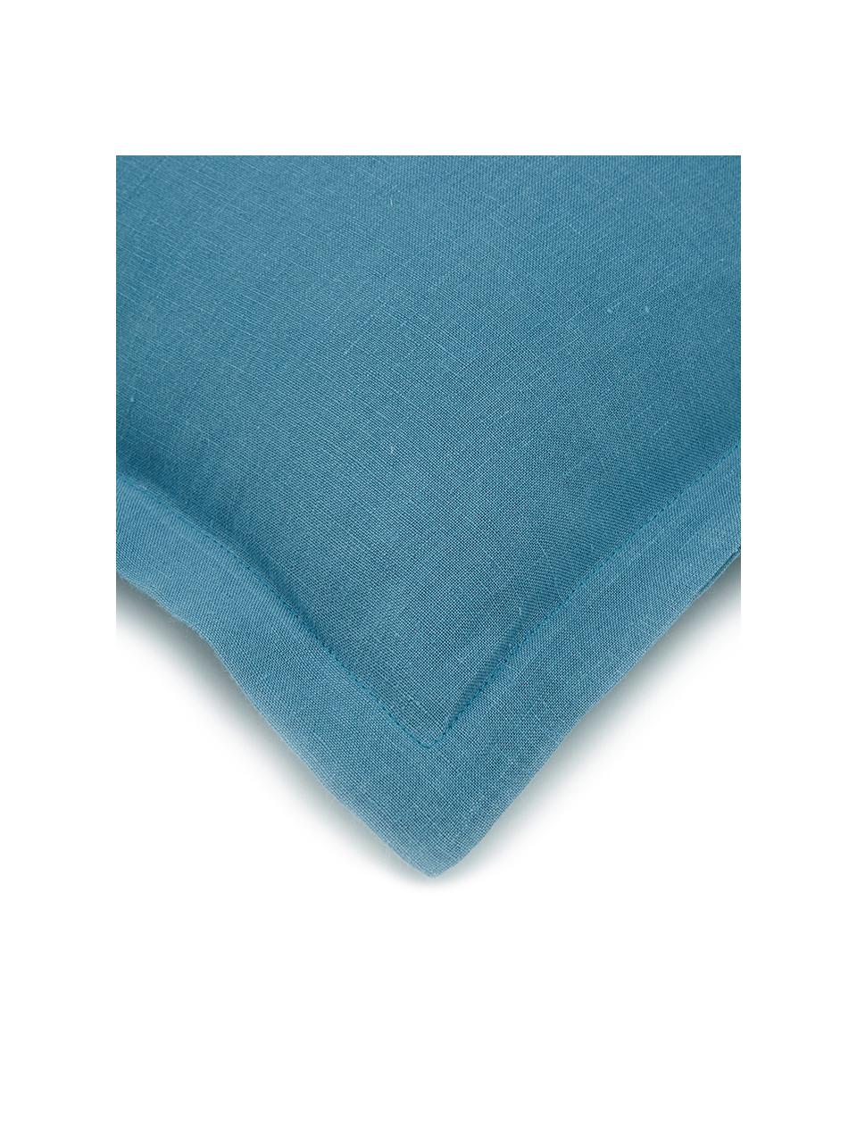 Set lenzuola in lino blu Soffio, Cotone
La parure copripiumino in cotone è piacevolmente morbida sulla pelle, assorbe bene l'umidità ed è adatta per chi soffre di allergie., Petrolio, 260 x 295 cm + 2 federe 50 x 80 cm