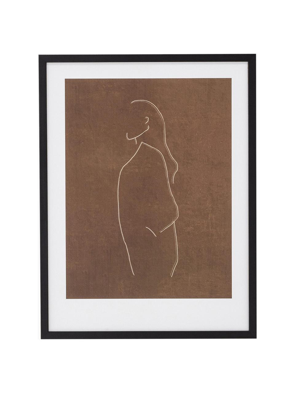 Stampa digitale incorniciata Espen, Cornice: legno, Immagine: carta, Marrone, Larg. 32 x Alt. 42 cm