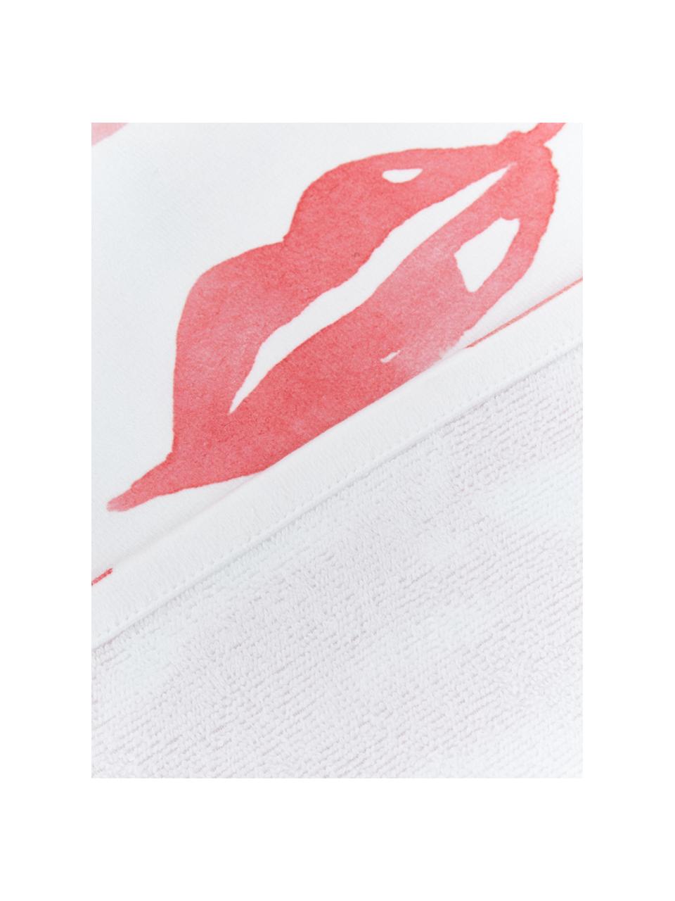 Ręcznik plażowy Pout, 55% poliester, 45% bawełna
Bardzo niska gramatura, 340 g/m², Biały, czerwony, blady różowy, S 70 x D 150 cm
