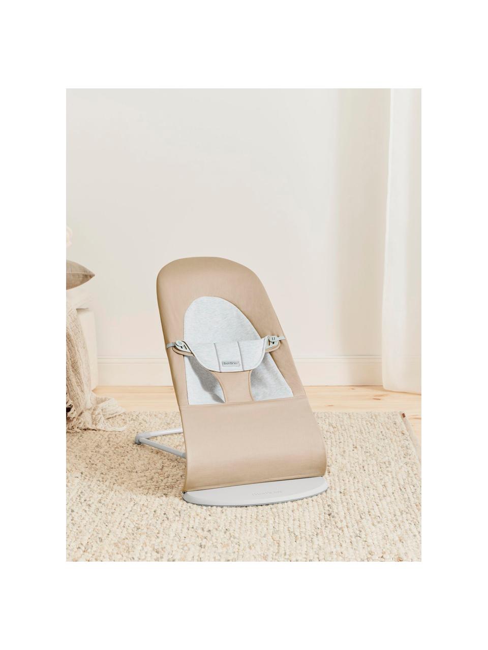 Babywippe Balance Soft, Gestell: 79 % Metall, 21 % Kunstst, Hellbeige, Hellgrau, B 35 x T 56 cm