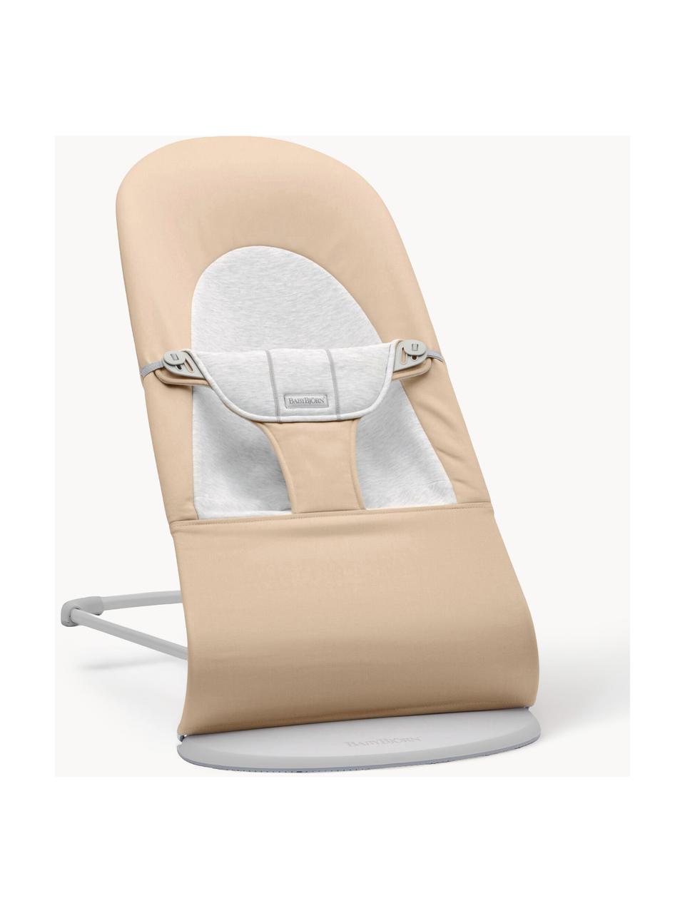 Babywippe Balance Soft, Gestell: 79 % Metall, 21 % Kunstst, Hellbeige, Hellgrau, B 35 x T 56 cm