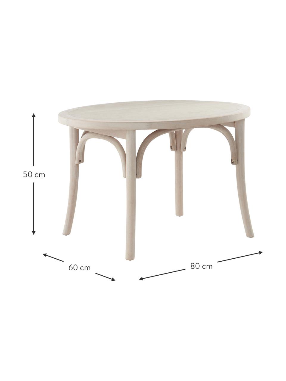 Kindertafel Salamanca van hout, Houtkleurig, Licht hout, B 80 x H 50 cm