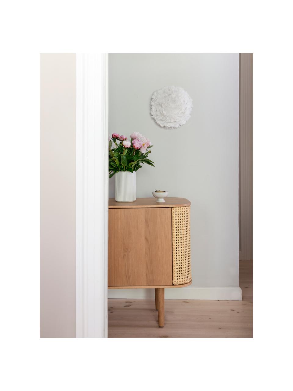 Nástenná/stropná lampa z peria Eos Up, Biela, Ø 70 x H 27 cm