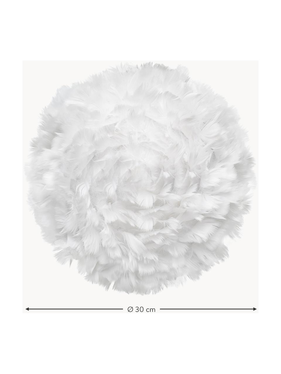 Applique murale/plafonnier en plumes Eos Up, Blanc, Ø 30 x prof. 14 cm