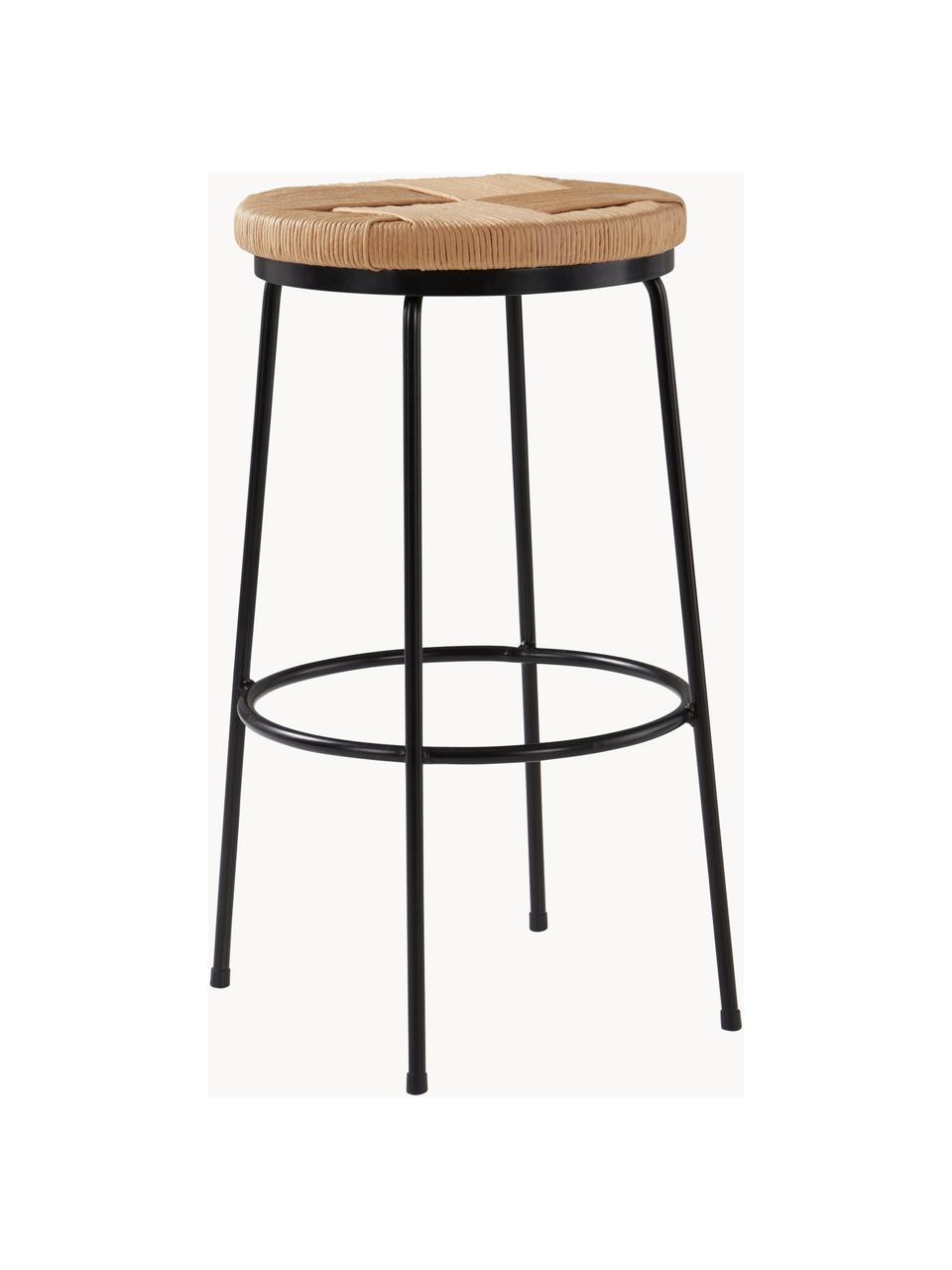 Barová stolička Marino, Brezové drevo, čierna, Ø 37 x V 65 cm