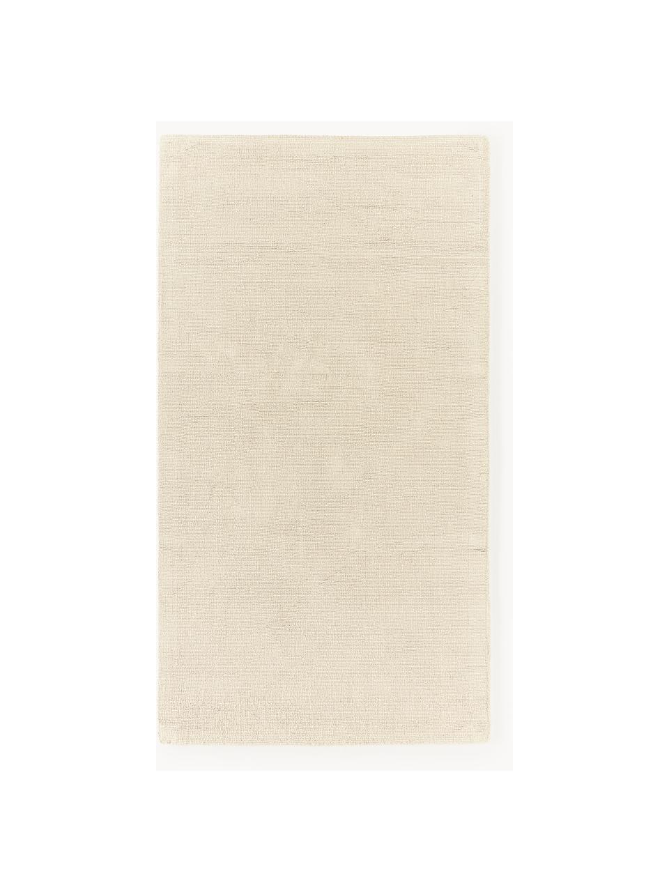 Handgewebter Baumwollteppich Lora, 100 % Baumwolle, GRS-zertifiziert, Hellbeige, B 80 x L 150 cm (Grösse XS)