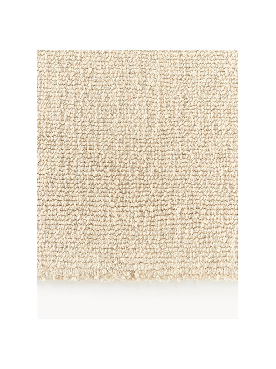 Tapis en coton tissé main Lora, Beige clair, larg. 80 x long. 150 cm (taille XS)