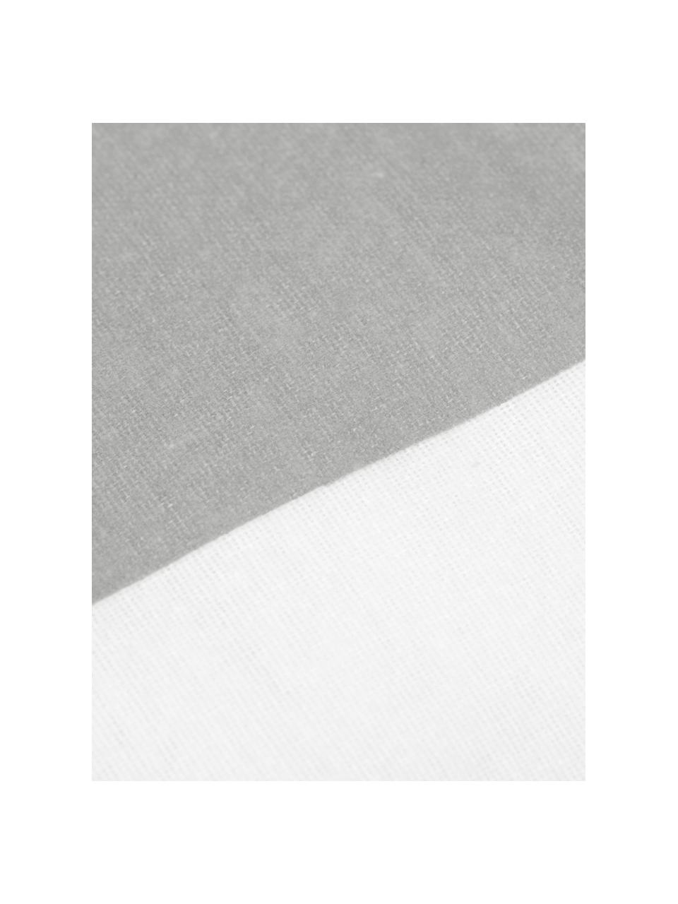 Flanell-Wendebettdeckenbezug Alice mit Sternen, Webart: Flanell Flanell ist ein s, Grau, Weiss, 160 x 210 cm