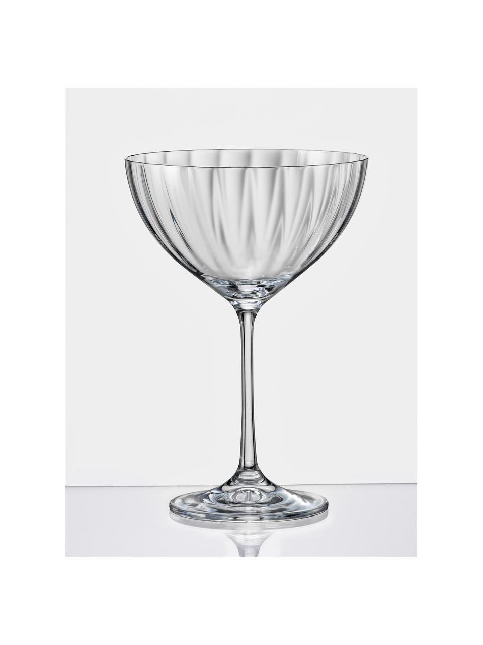 Coupe à champagne cristal Luisa, 6 pièces, Verre cristal, Transparent, Ø 12 x haut. 18 cm, 340 ml