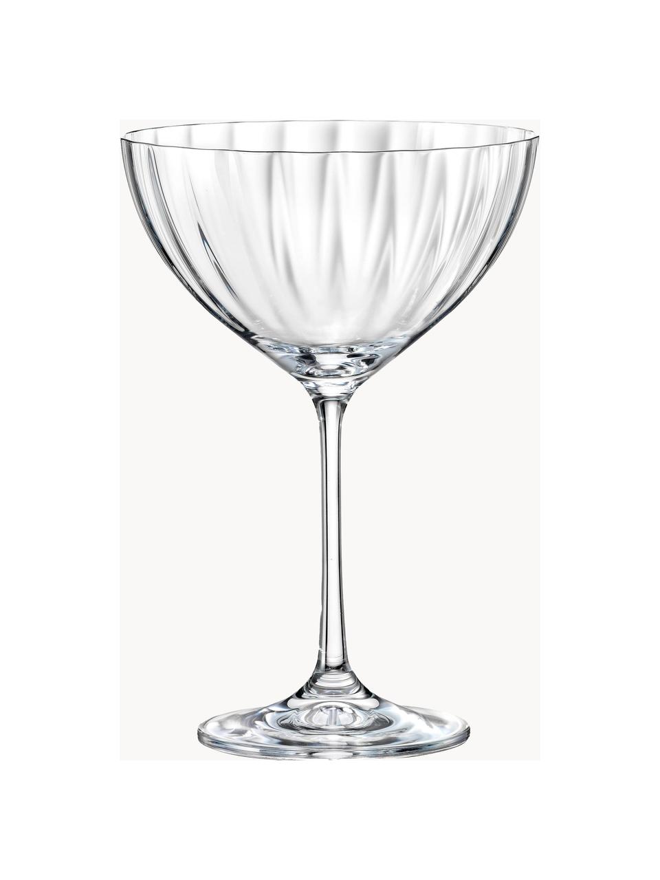 Copas pompadour de champán de cristal Luisa, 6 uds., Cristal, Transparente, Ø 12 x Al 18 cm, 340 ml