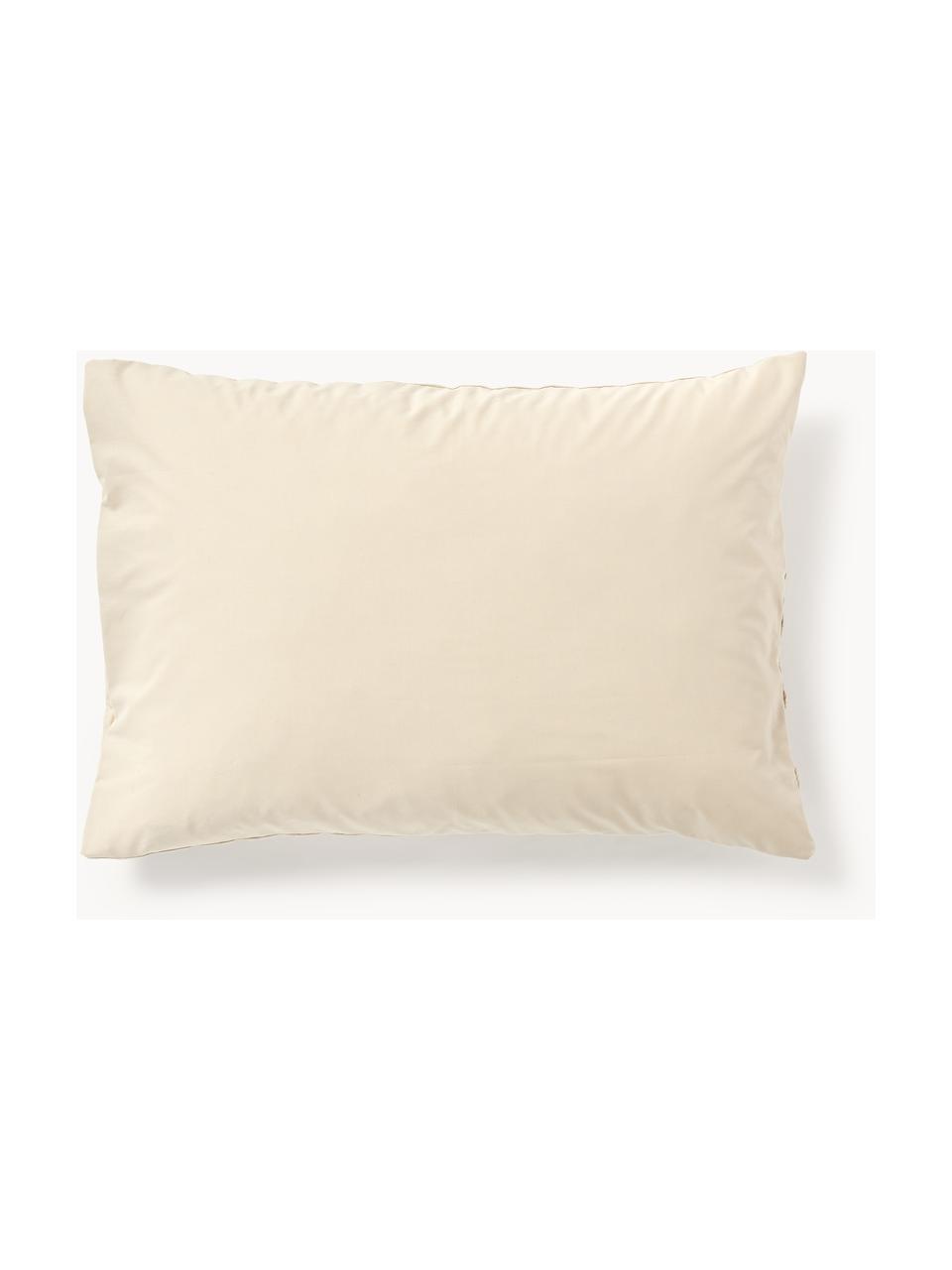 Funda de almohada de sirsaca Esme, Parte superior: sirsaca Densidad de hilo , Reverso: Renforcé Densidad de hilo, Beige claro, An 45 x L 110