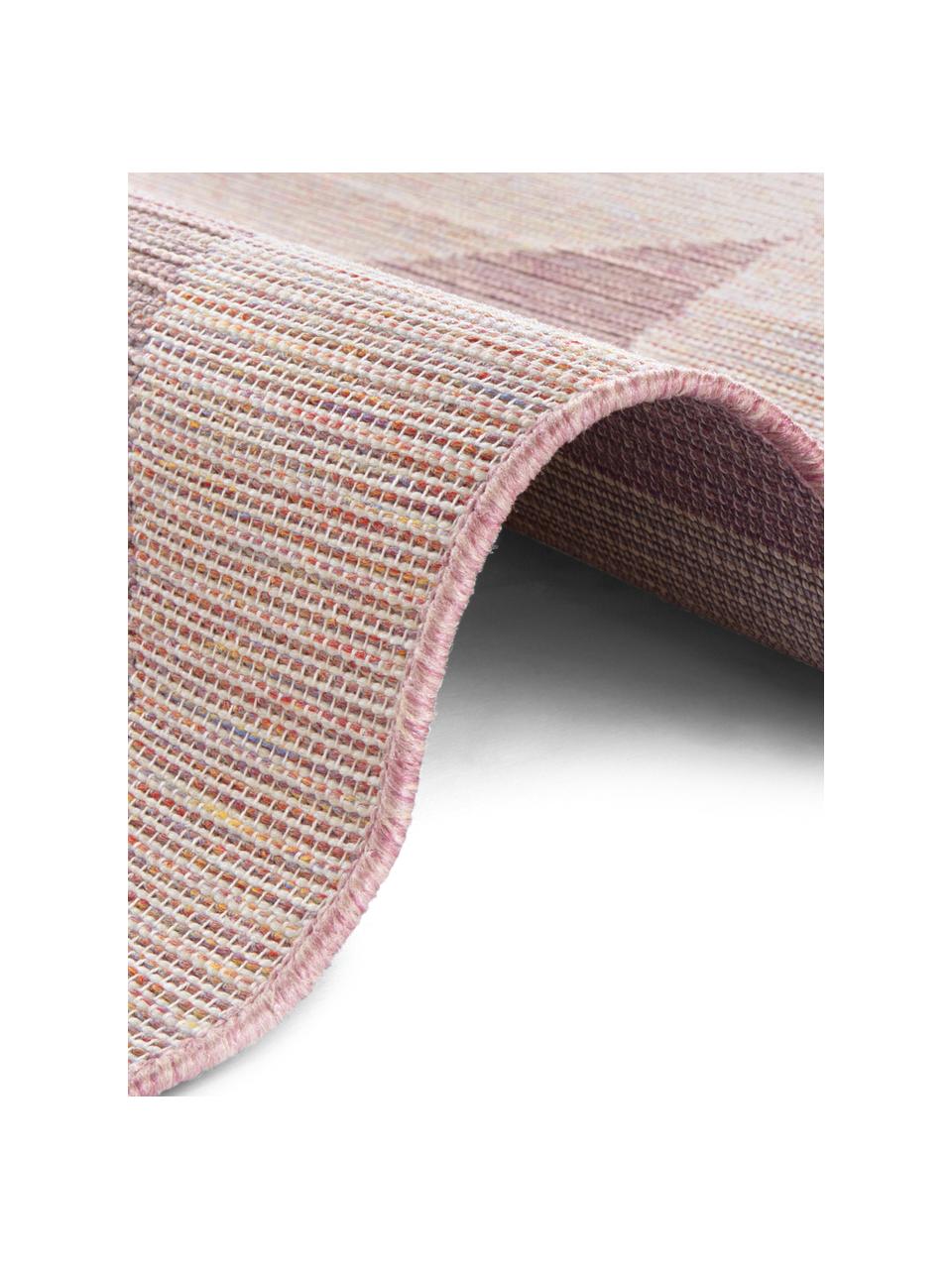 Tappeto da interno-esterno Sevres, 100% polipropilene, Tonalità rosa, tonalità beige, Larg. 200 x Lung. 290 cm (taglia L)