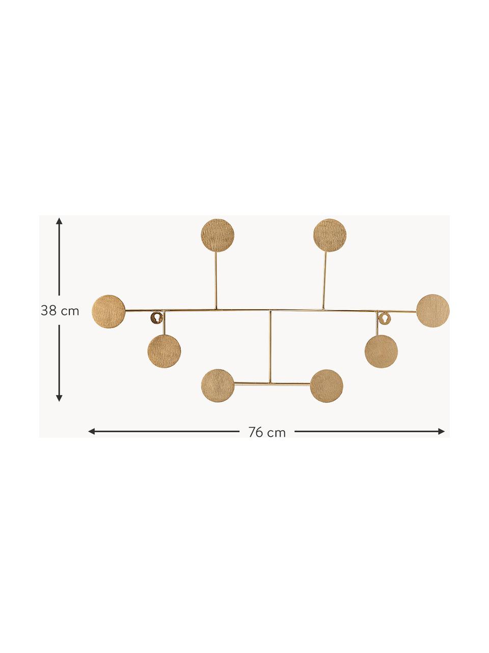 Appendiabiti in metallo Fia, Metallo rivestito, Dorato, Larg. 76 x Alt. 38 cm