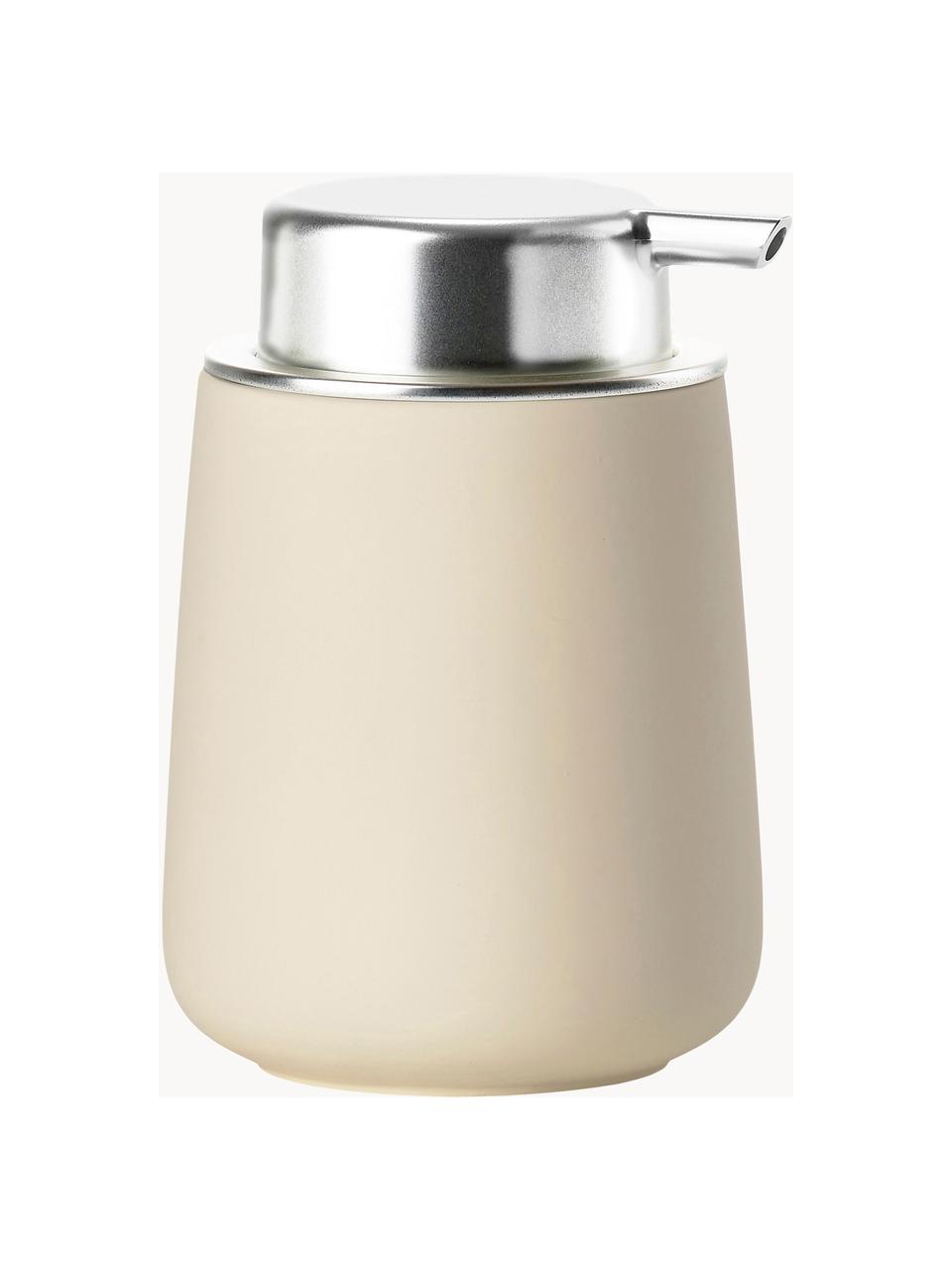 Distributeur de savon en porcelaine Nova One, Beige, Ø 8 x haut. 12 cm