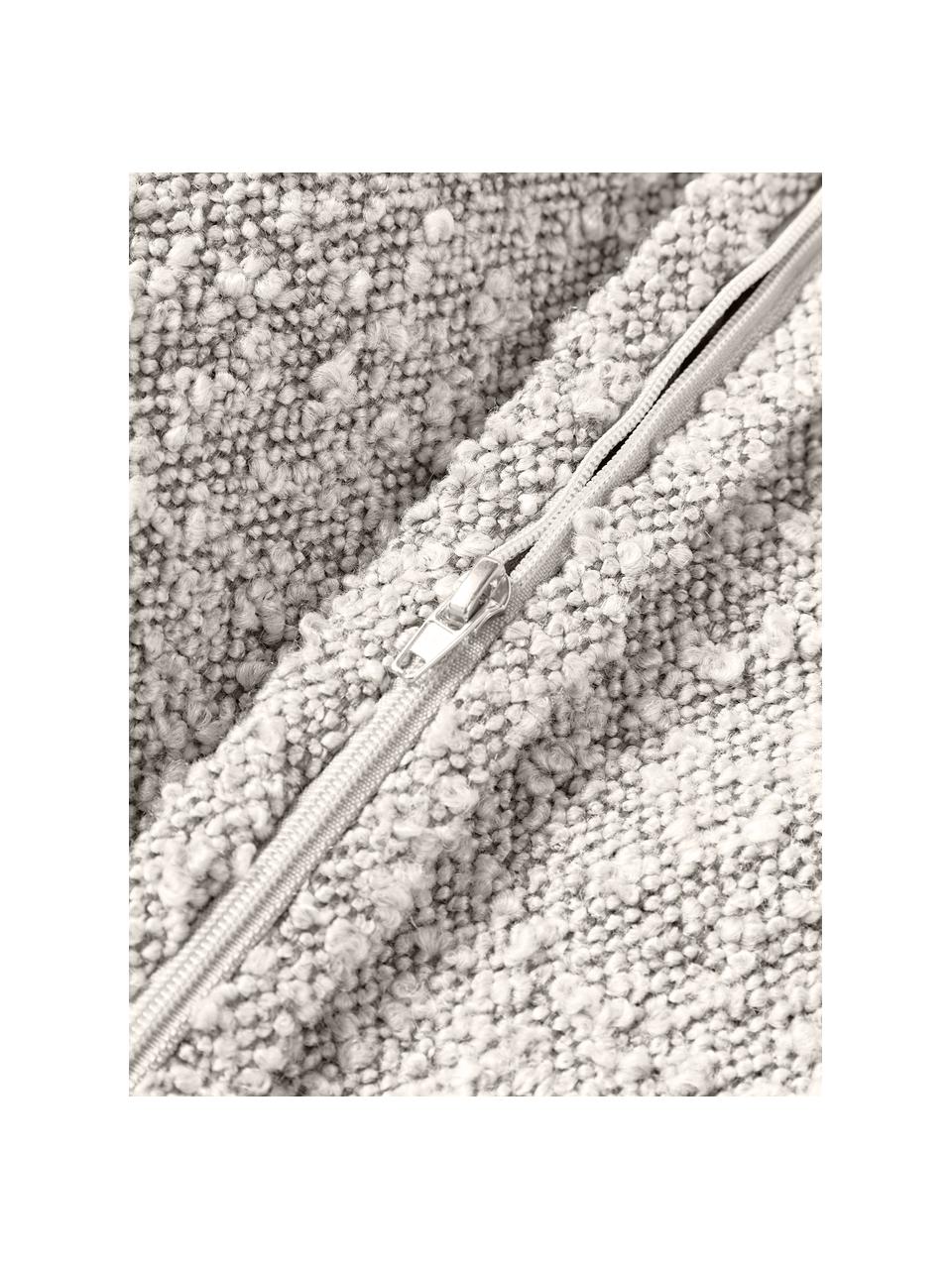 Coussin canapé en tissu bouclé Lennon, Bouclé blanc cassé, larg. 70 x long. 70 cm