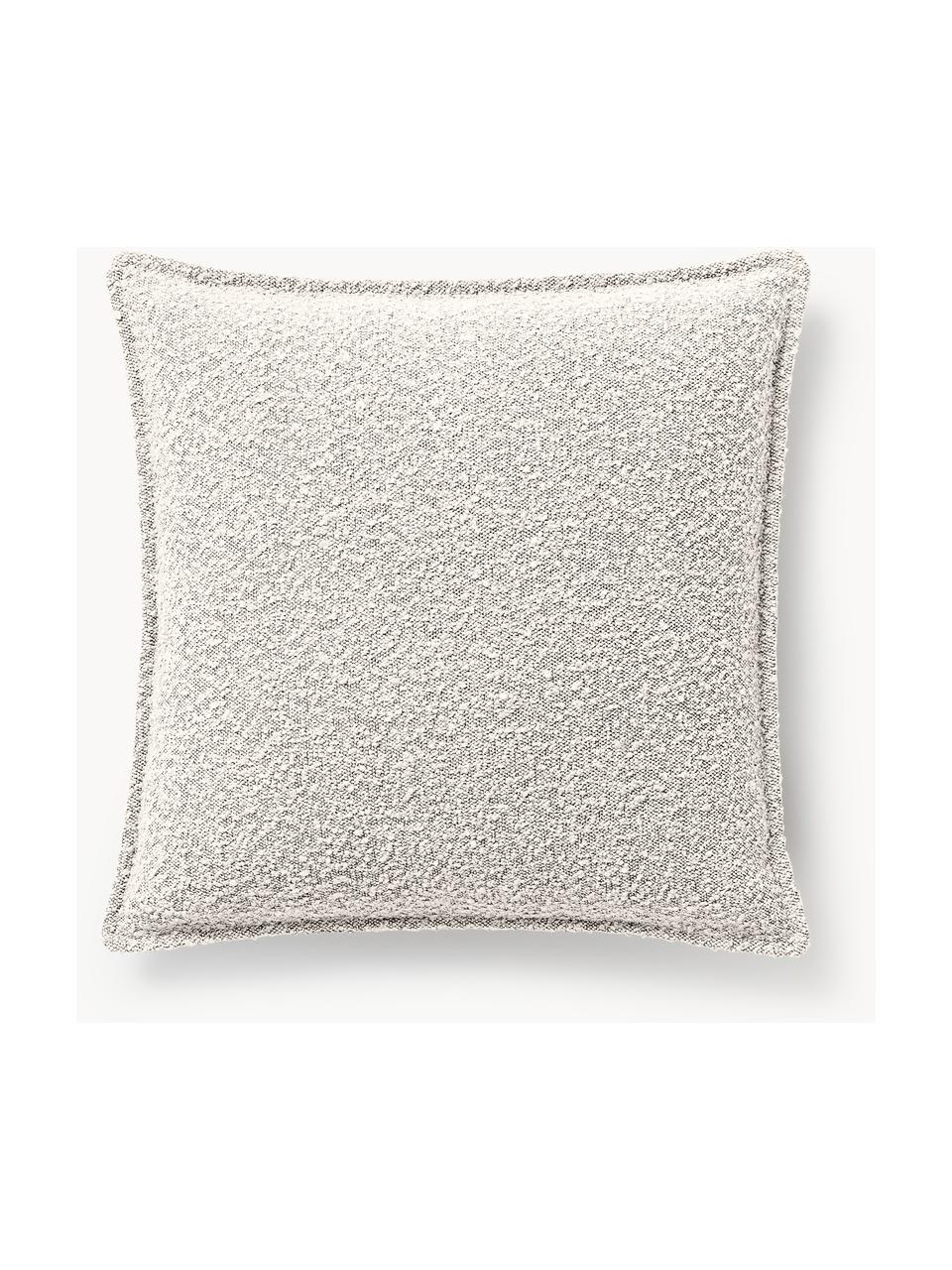 Bouclé-Sofa-Kissen Lennon, Hülle: 80 % Polyester, 20 % Acry, Bouclé Off White, B 70 x L 70 cm