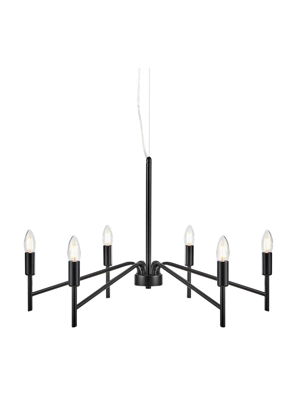 Grand lustre Monarch, Noir, Ø 70 x haut. 43 cm