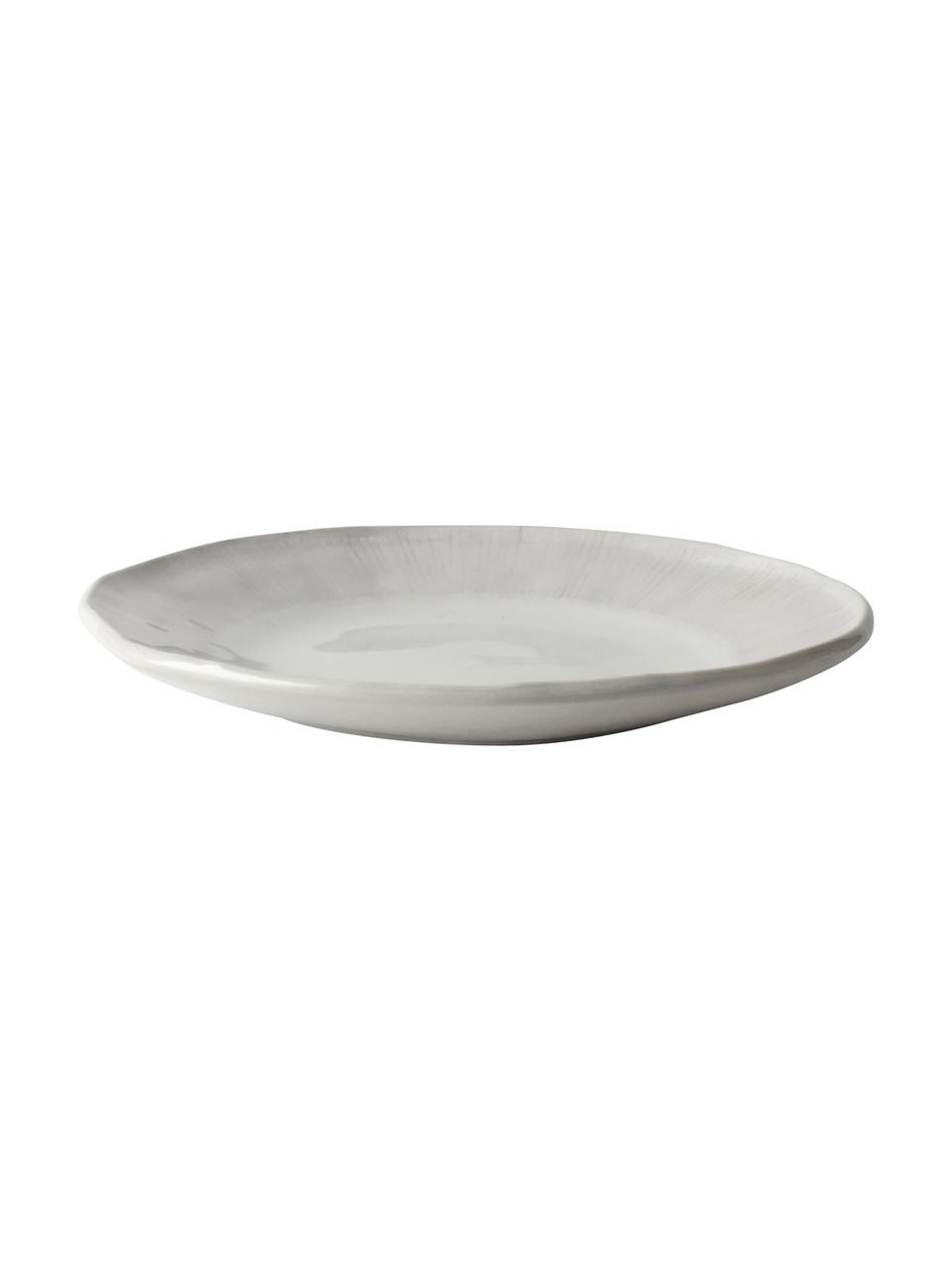 Ontbijtbord White Organic, 4 stuks, Keramiek, Wit, Ø 22 x H 3 cm