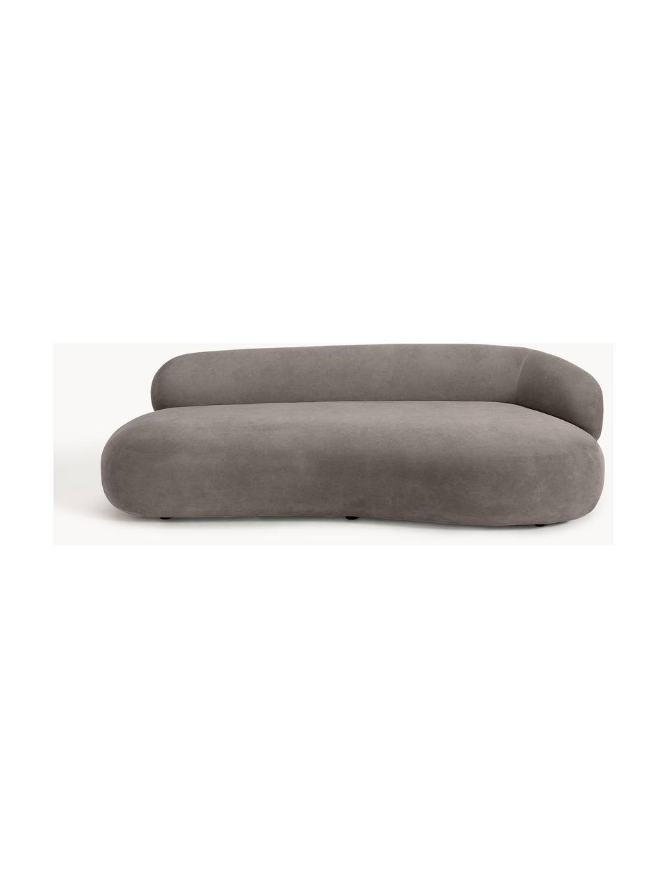 Sofa Alba (3-osobowa), Tapicerka: 97% poliester, 3% nylon D, Stelaż: lite drewno świerkowe, sk, Nogi: tworzywo sztuczne Ten pro, Taupe tkanina, S 235 x G 114 cm, oparcie lewostronne