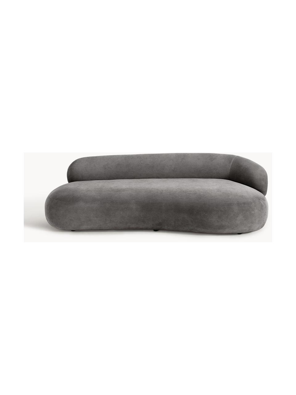 Sofa Alba (3-Sitzer), Bezug: 97% Polyester, 3% Nylon D, Gestell: Massives Fichtenholz, Bir, Füße: Kunststoff Dieses Produkt, Webstoff Taupe, B 235 x T 114 cm, Rückenlehne links