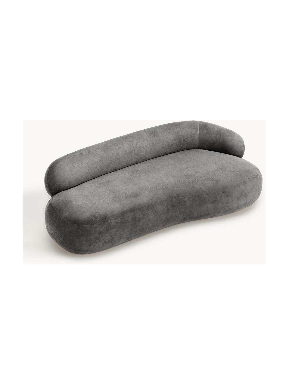 Sofa Alba (3-Sitzer), Bezug: 97% Polyester, 3% Nylon D, Gestell: Massives Fichtenholz, Bir, Füße: Kunststoff Dieses Produkt, Webstoff Taupe, B 235 x T 114 cm, Rückenlehne links