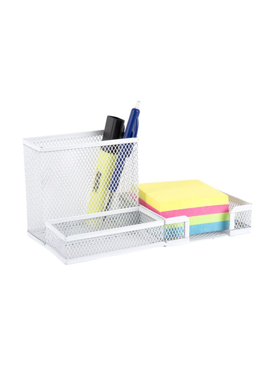 Büro-Organizer Essentials in Weiß, Metall, beschichtet, Weiß, B 22 x T 10 cm