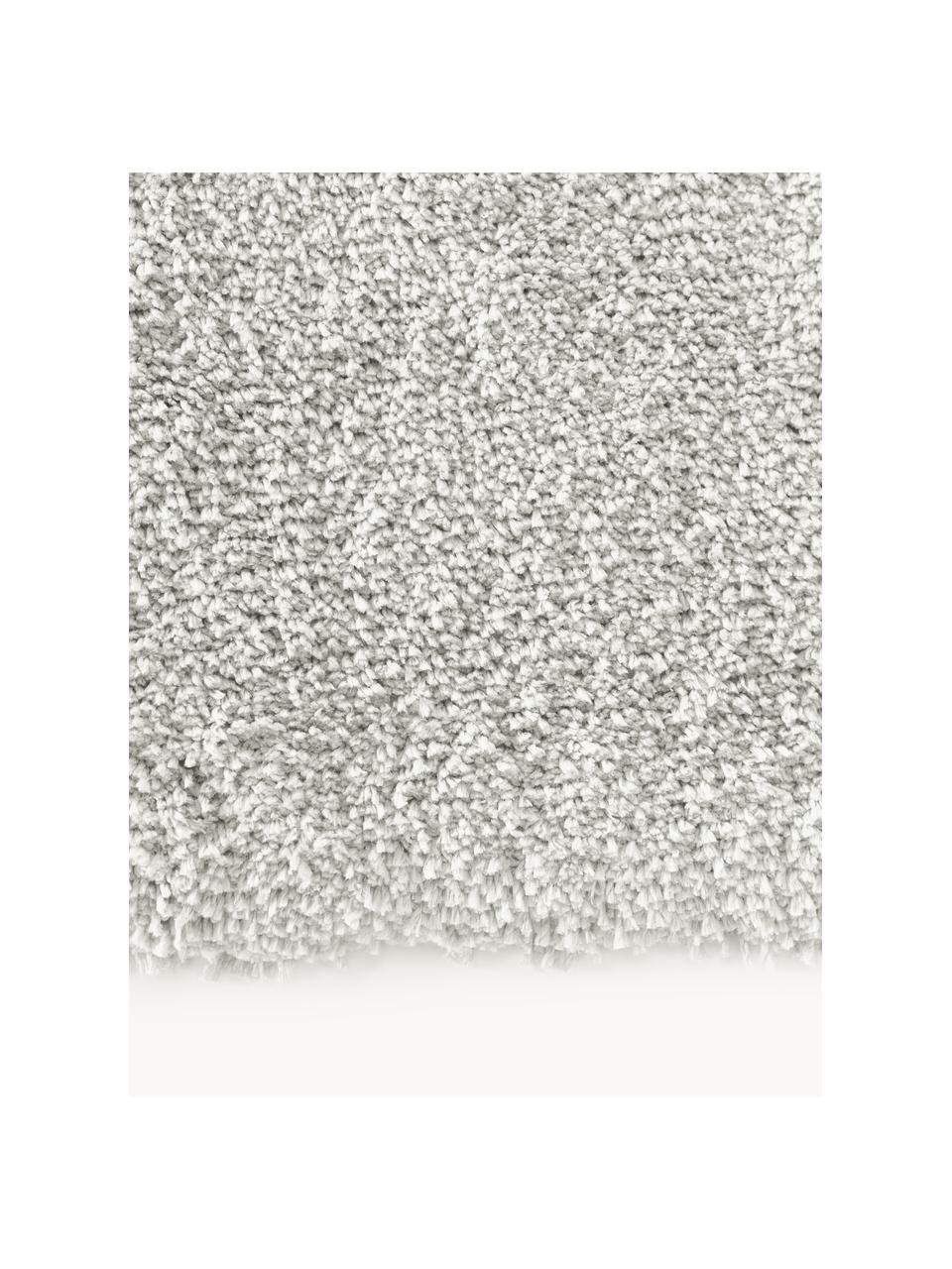 Flauschiger Hochflor-Läufer Leighton, Flor: Mikrofaser (100 % Polyest, Hellgrau, B 80 x L 200 cm