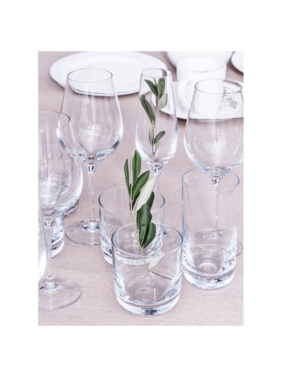 Kristall-Longdrinkgläser Harmony aus glattem Kristallglas, 6 Stück, Kristallglas, Transparent, Ø 7 x H 15 cm