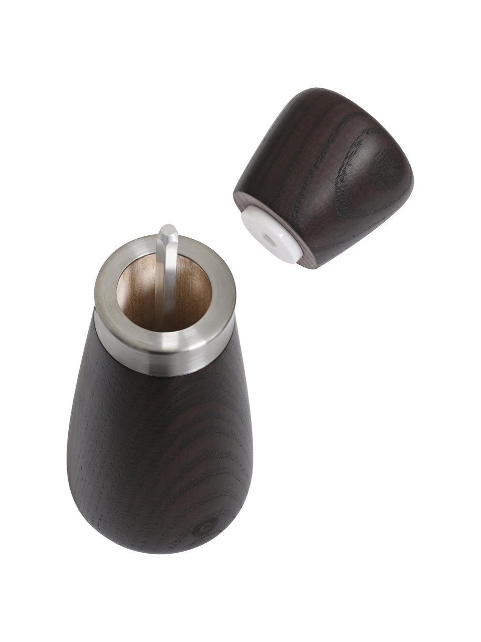 Molinillo de madera de fresno Kyoto, Estructura: madera de fresno, Grinder: cerámica, Madera oscura, plateado, Ø 6 x Al 17 cm