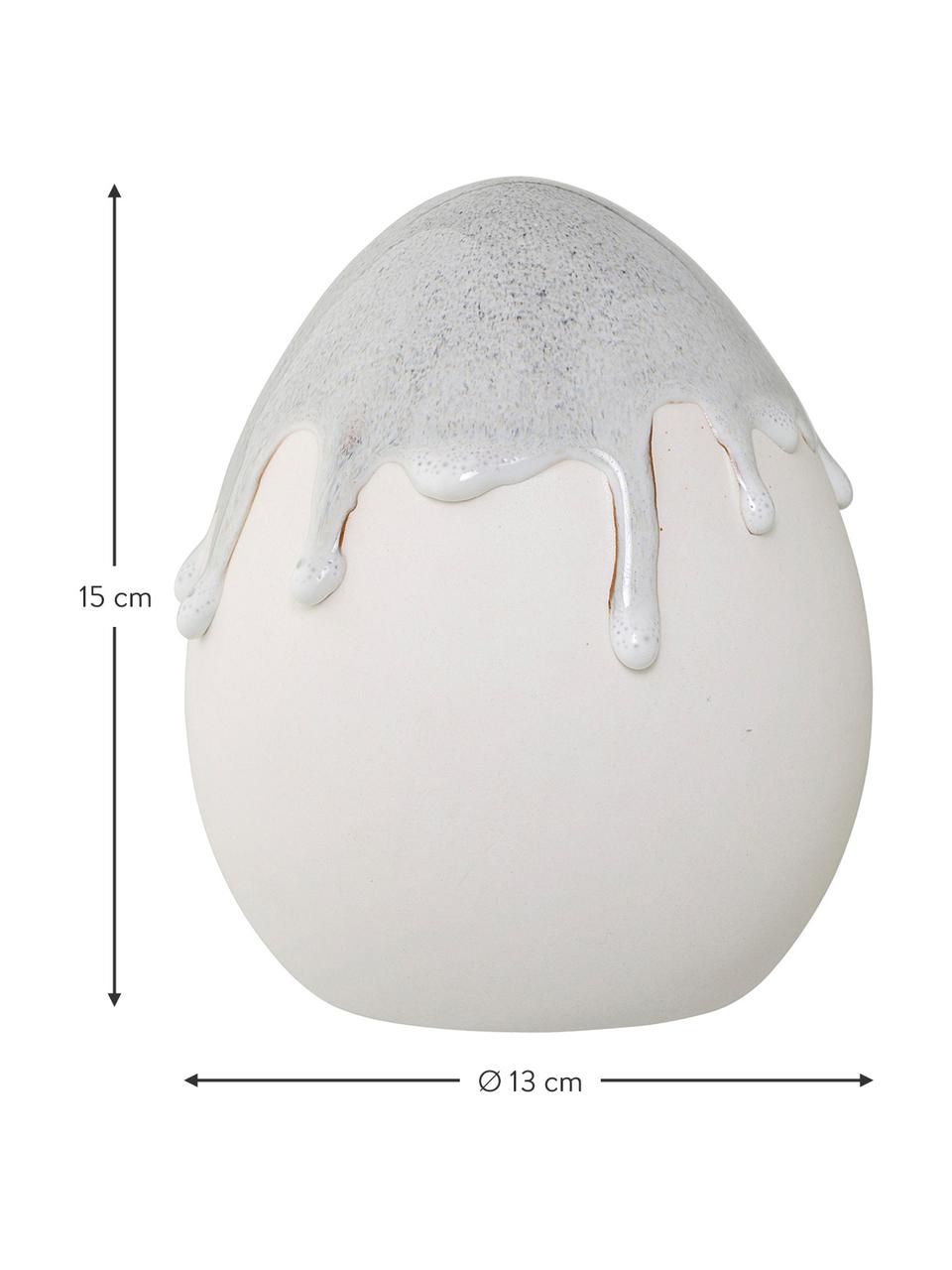 Dekorativní vajíčko Drop, Porcelán, Šedá, bílá, Ø 13 cm