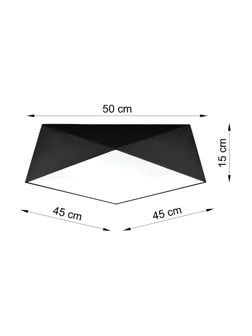 Deckenleuchte Clarity, Kunststoff (PVC), Schwarz, Ø 30 x H 15 cm