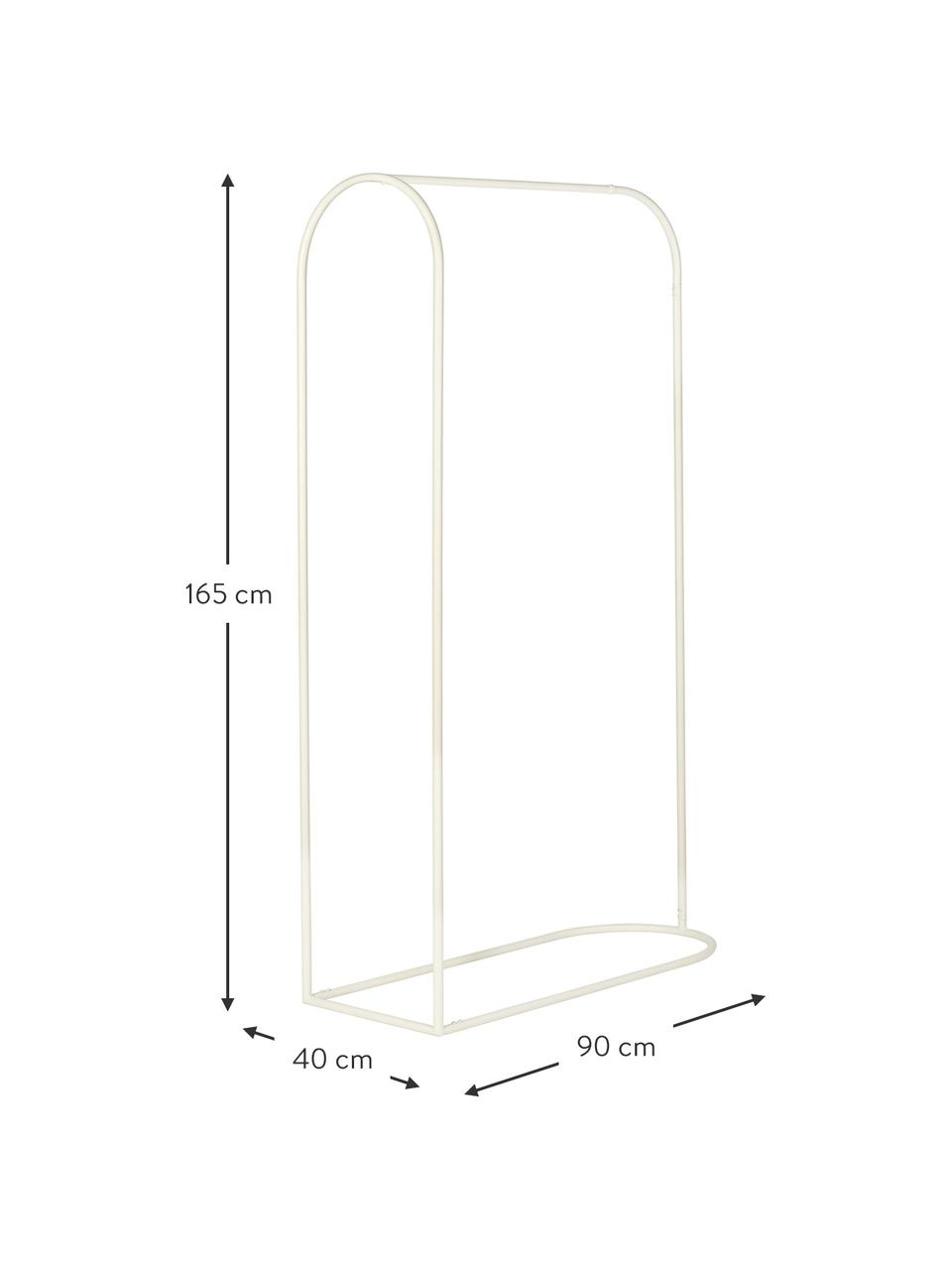 Appendiabiti in metallo Archie, Metallo verniciato a polvere, Bianco, Larg. 90 x Alt. 165 cm