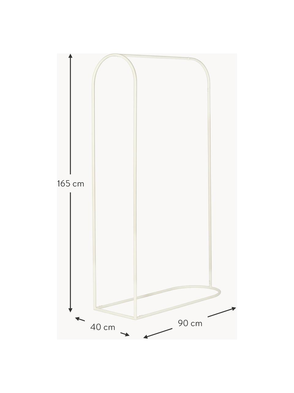 Appendiabiti in metallo Archie, Metallo verniciato a polvere, Bianco, Larg. 90 x Alt. 165 cm