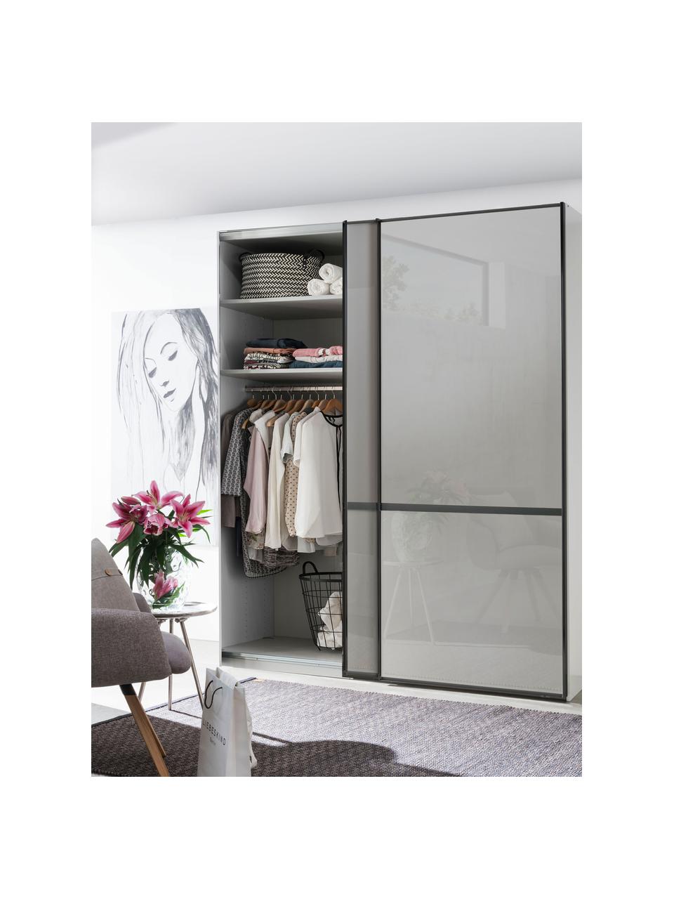 Armoire 2 portes coulissantes Montreal, Verre miroir, larg. 200 x haut. 217 cm
