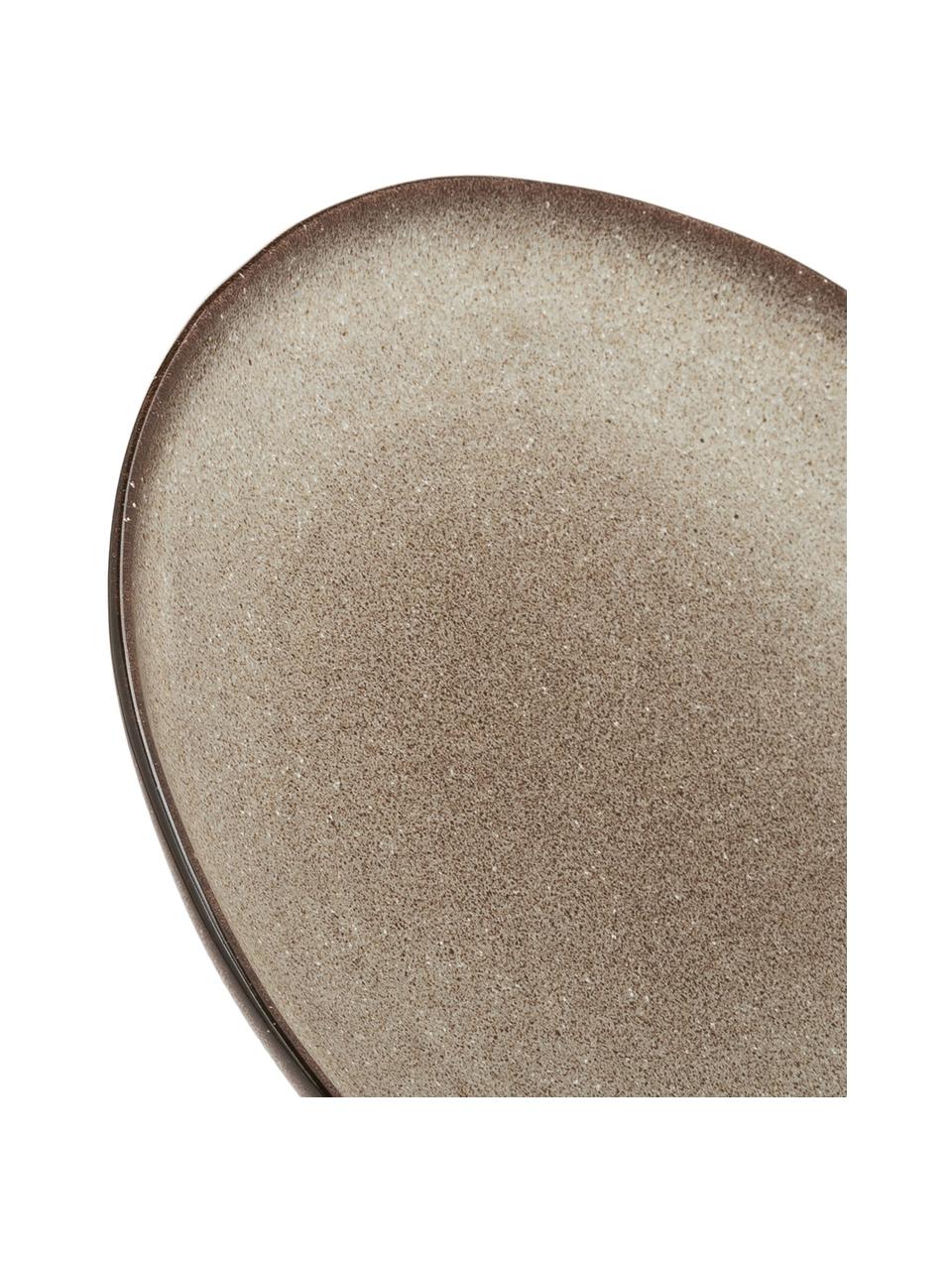 Ručne vyrobený plytký tanier Sandrine, Kamenina, Béžová, Ø 29 x V 3 cm