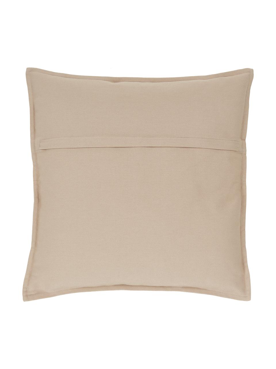 Housse de coussin en coton beige Mads, 100 % coton, Beige, larg. 50 x long. 50 cm