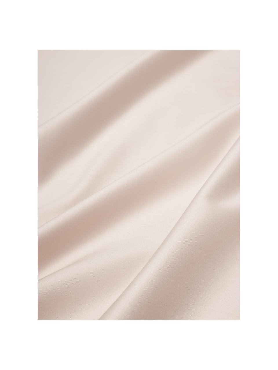Lenzuolo in raso di cotone Premium, Rosa, Larg. 240 x Lung. 280 cm