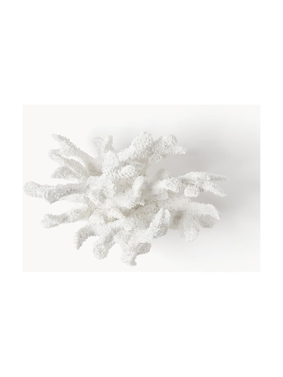 Objet décoratif design Coral, Polyrésine, Blanc, larg. 22 x haut. 17 cm