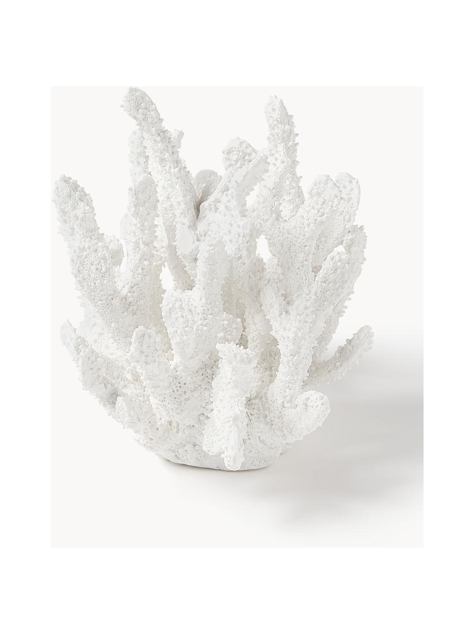 Objet décoratif design Coral, Polyrésine, Blanc, larg. 22 x haut. 17 cm