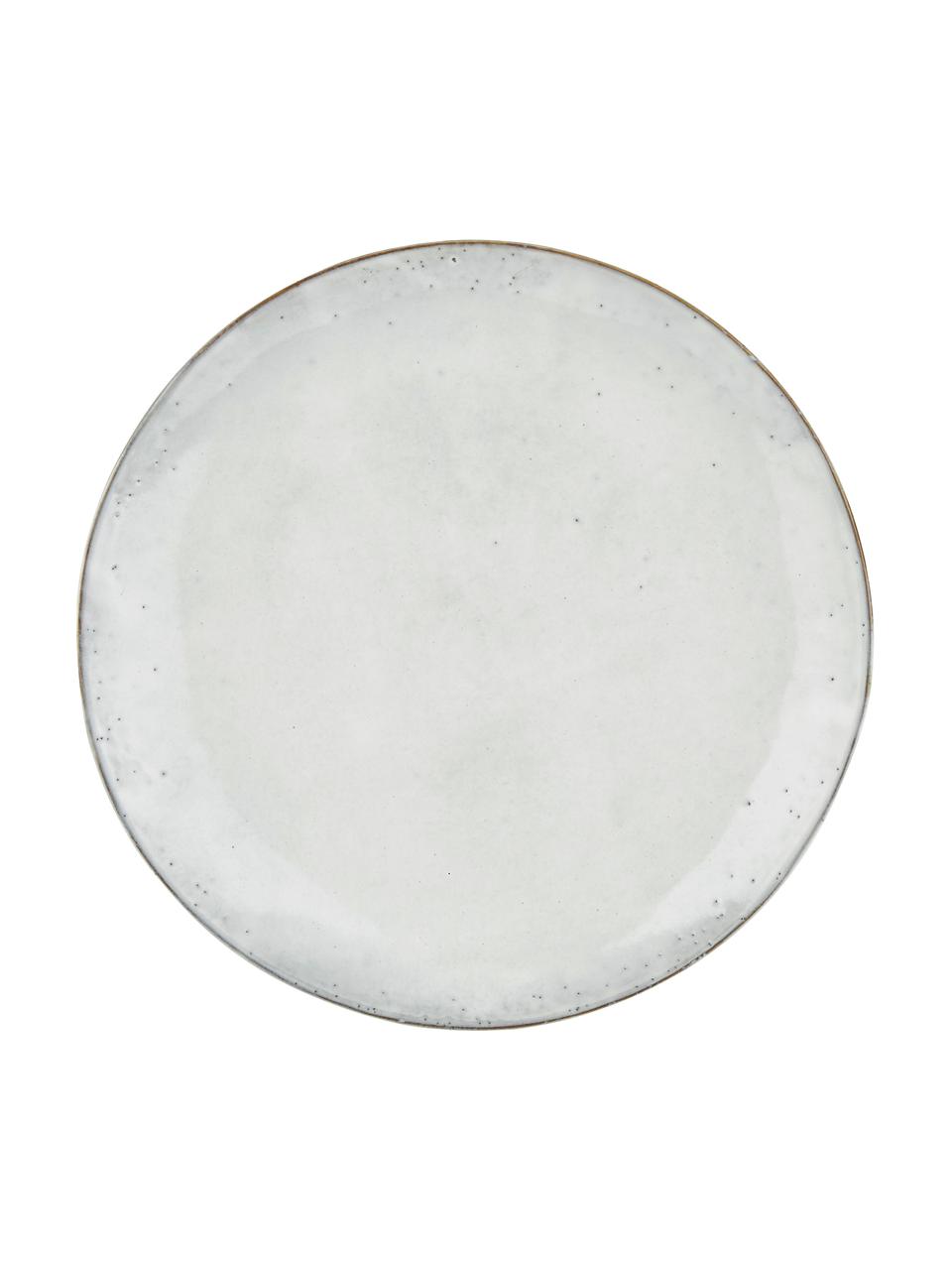 Assiette plate faite à la main Nordic Sand, 4 pièces, Gris/beige