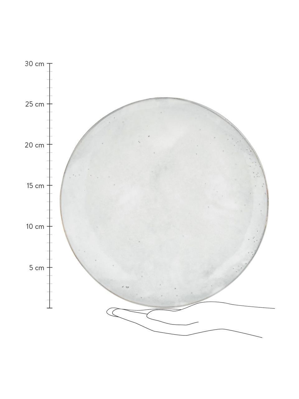 Ručně vyrobené mělké talíře Nordic Sand, 4 ks, Kamenina, Odstíny šedé, odstíny béžové, Ø 26 cm