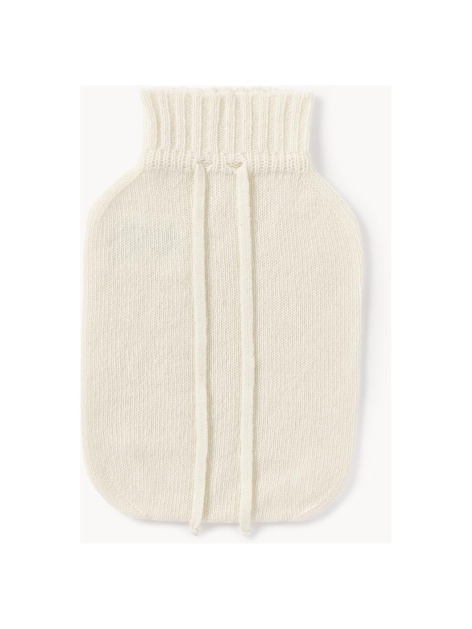 Wärmflasche Cashmere, Bezug: 80 % Recycelter Kaschmir , Off White, B 19 x L 30 cm