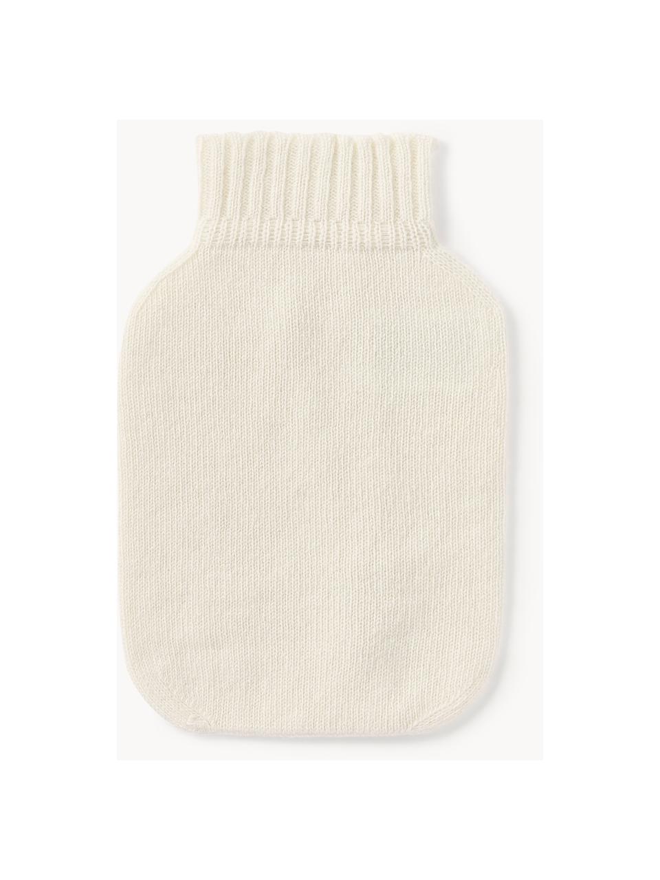 Wärmflasche Cashmere, Bezug: 80 % Recycelter Kaschmir , Off White, B 19 x L 30 cm