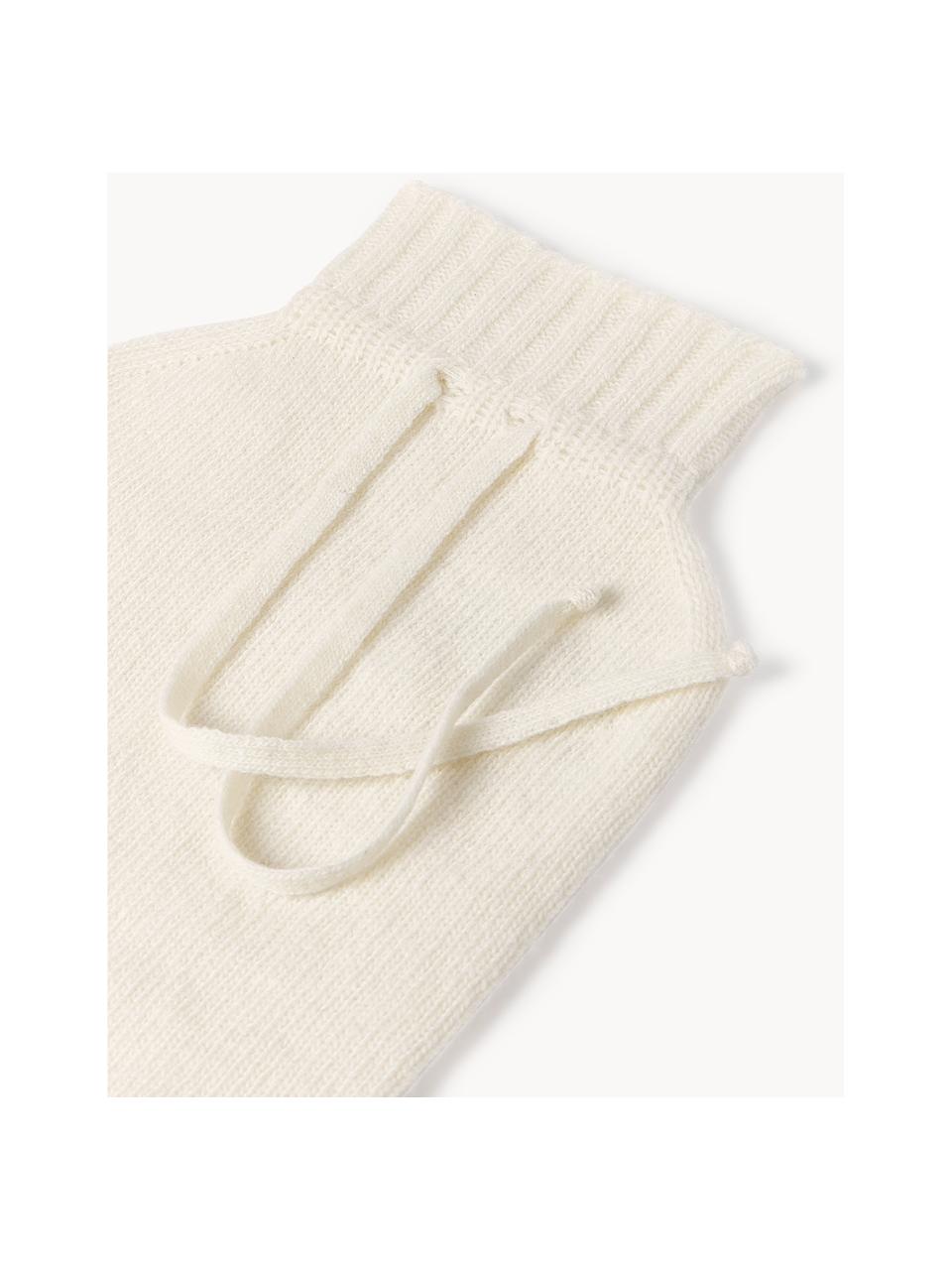 Wärmflasche Cashmere, Bezug: 80 % Recycelter Kaschmir , Off White, B 19 x L 30 cm